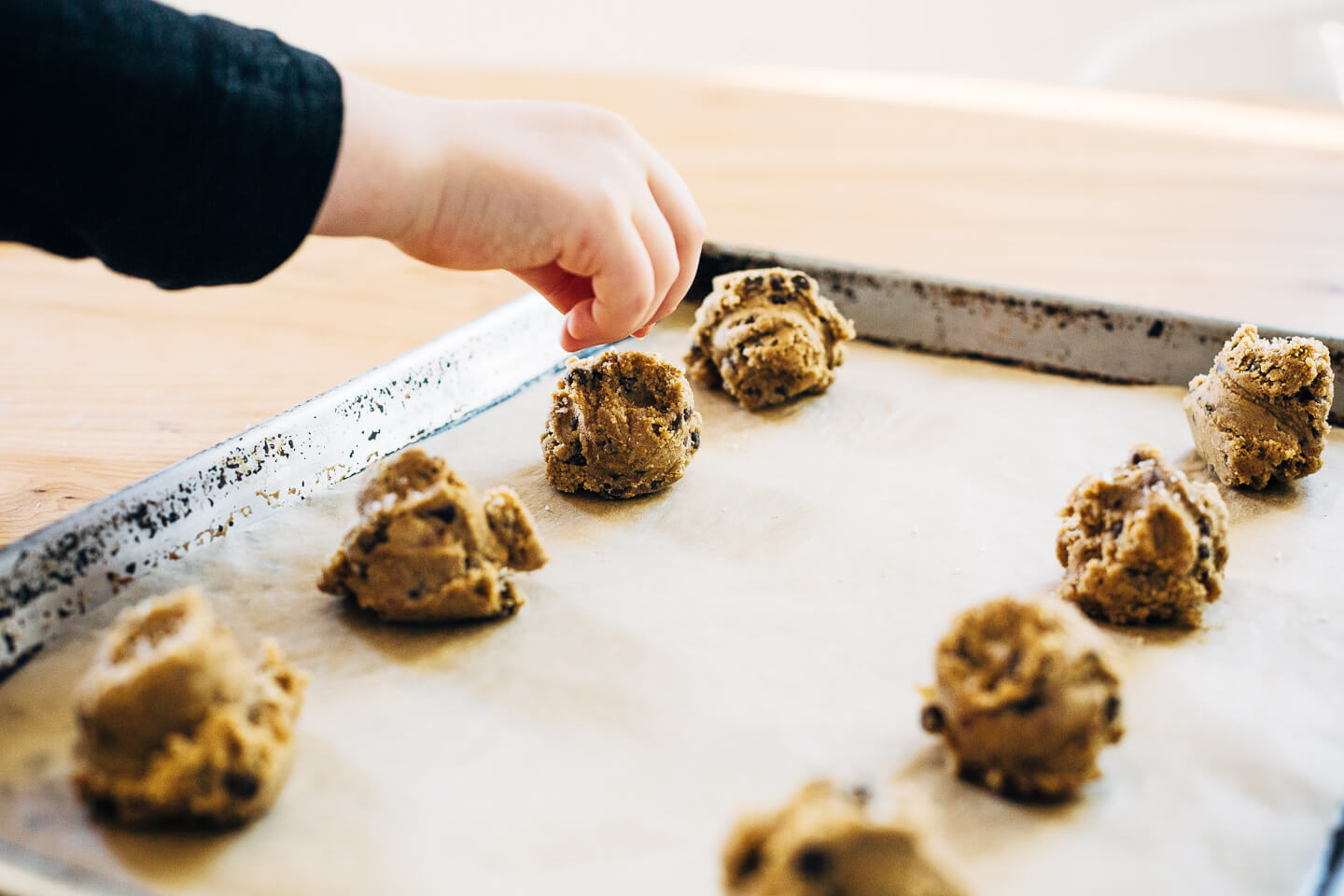 These nutty rye chocolate chip cookies are made with fragrant toasted rye flour and a few extra drizzles of molasses.