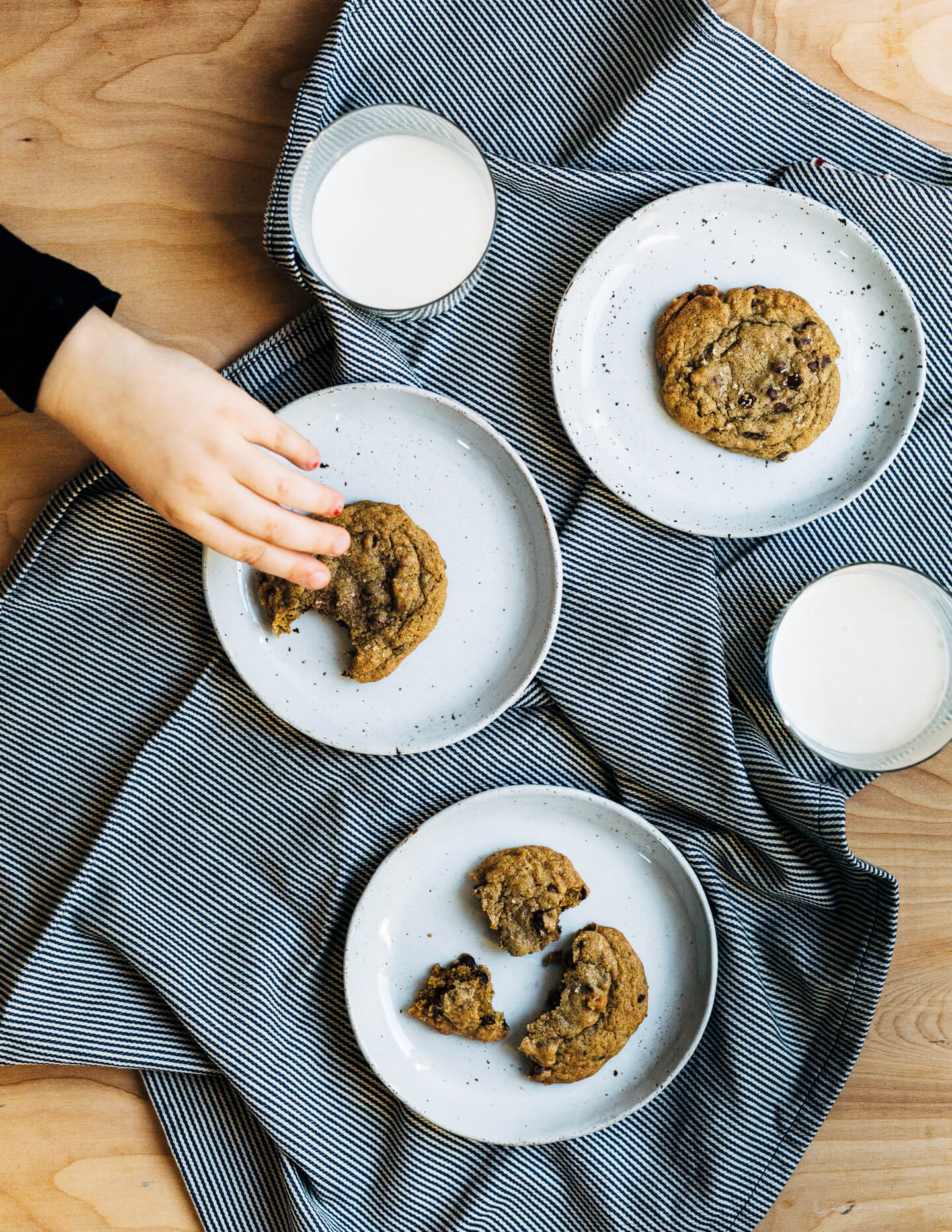 These nutty rye chocolate chip cookies are made with fragrant toasted rye flour and a few extra drizzles of molasses.