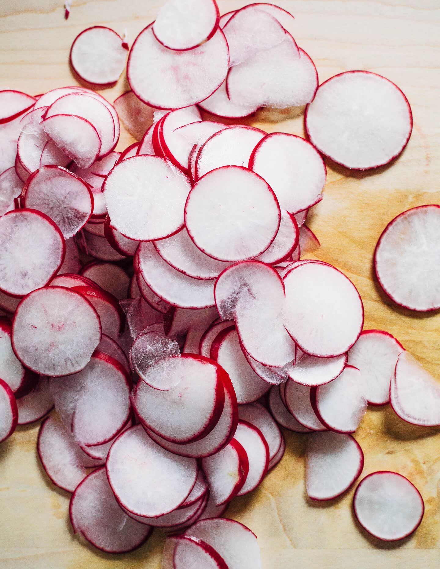 A wintry orange and arugula salad scattered with citrus-marinated radishes and drizzled with creamy buttermilk ranch dressing.