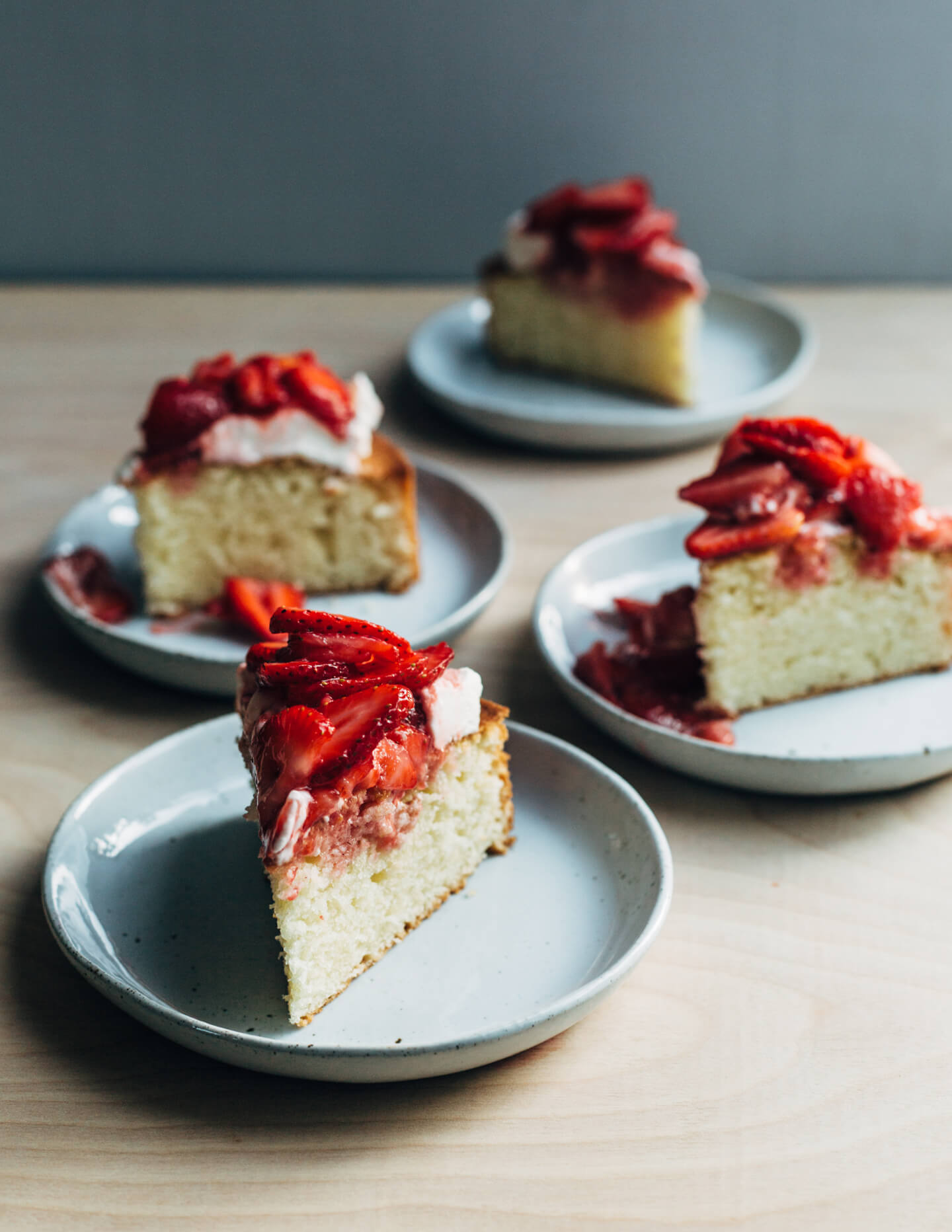 From Melissa Coleman's new book The Minimalist Kitchen, a delightfully simple strawberry yogurt shortcake that's easy enough to bake on a weeknight. 