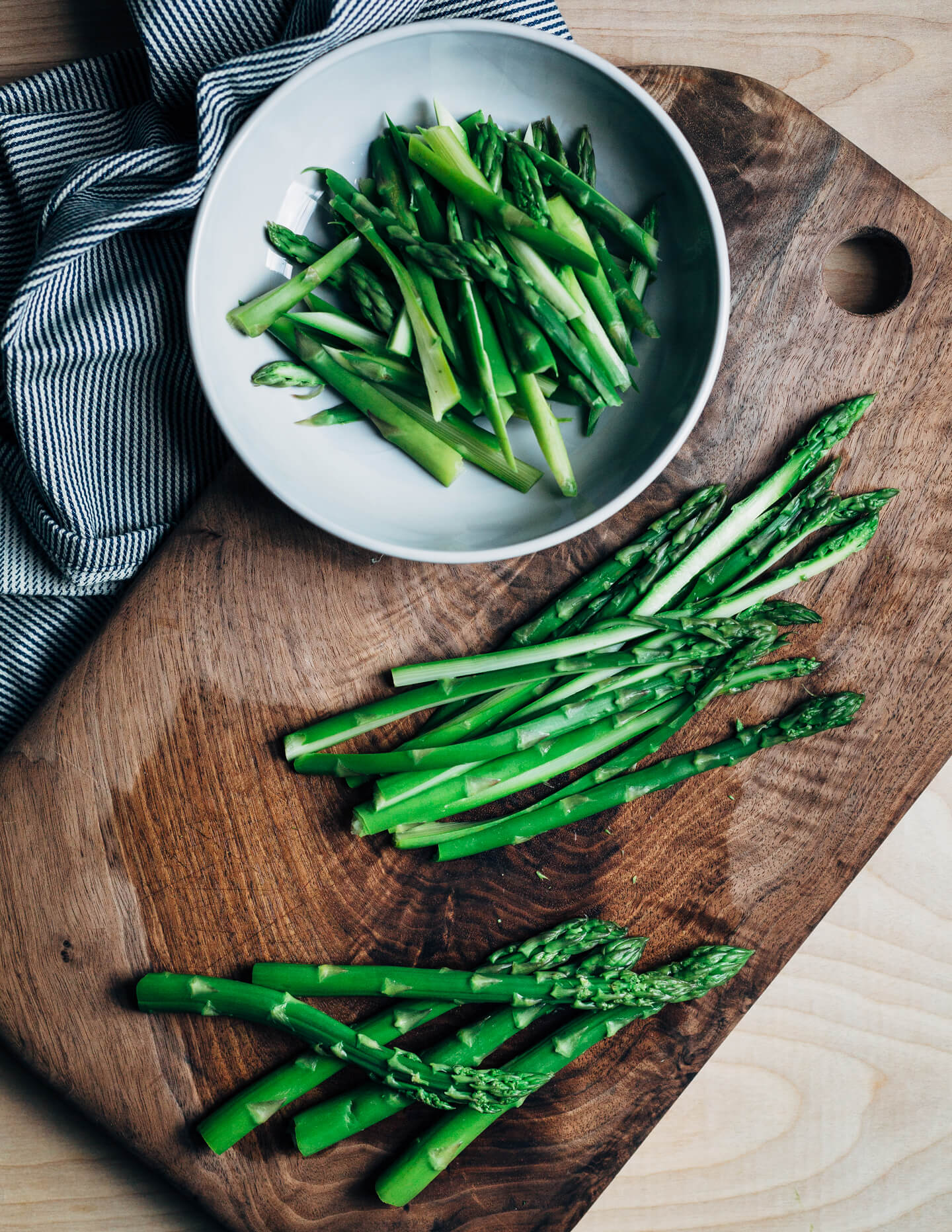 A substantial, spring-inspired fennel, radish, and asparagus salad with creamy buttermilk-lime dressing and steamed hard-boiled eggs. 