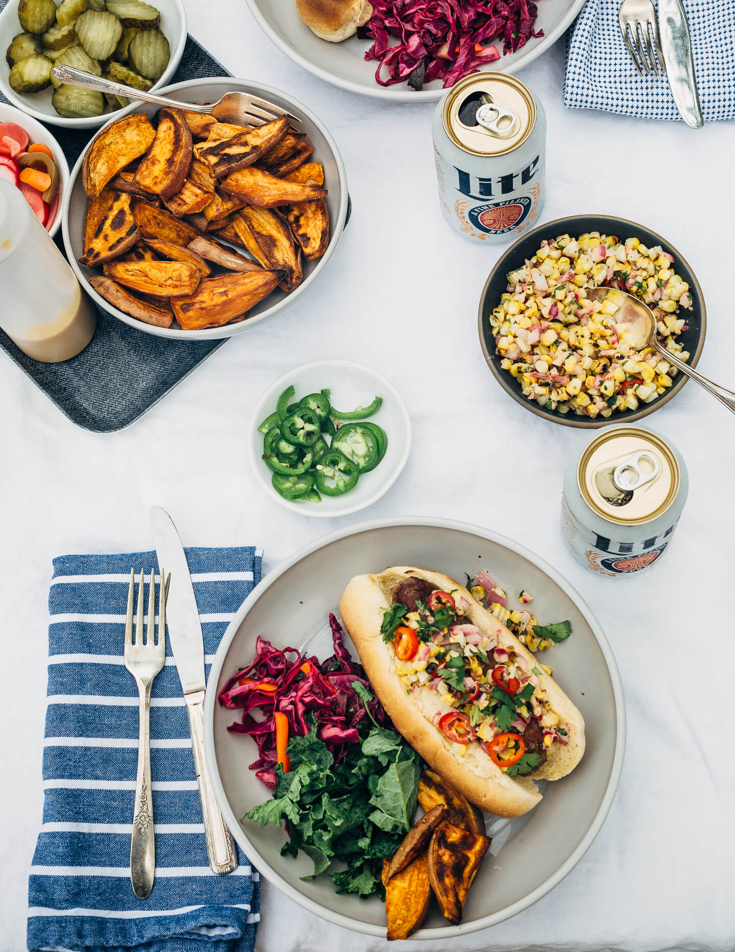Grilled Beer Braised Brats Served Four Ways