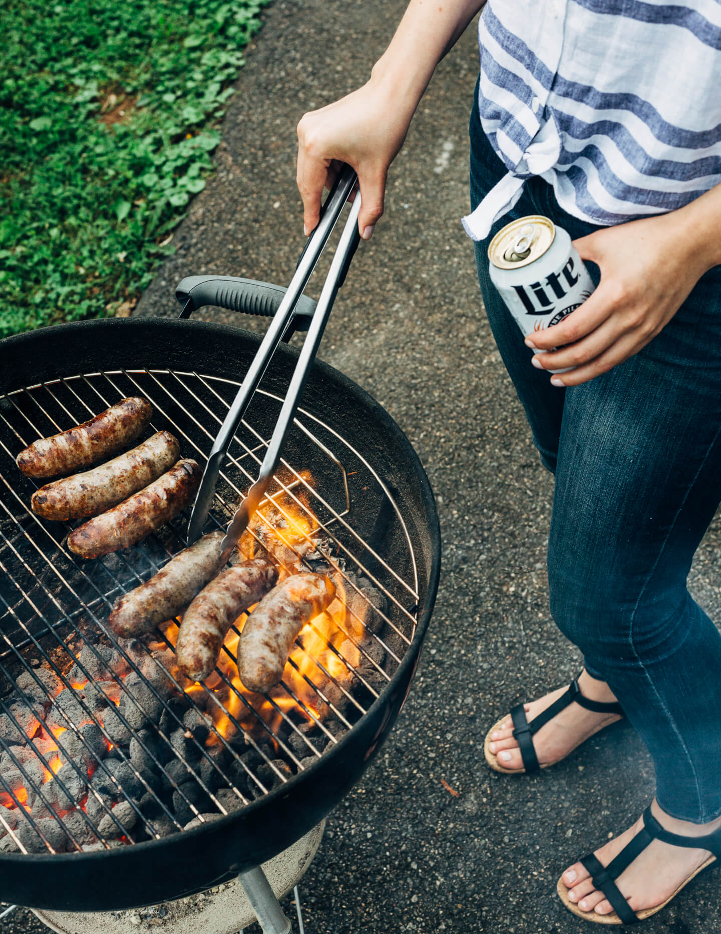 Grilled Beer Braised Brats Served Four Ways