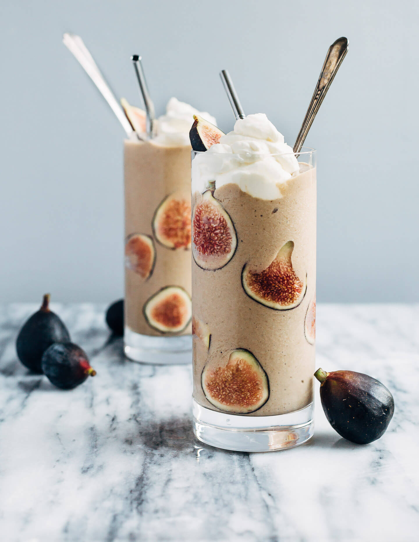 Made with concentrated cold brew coffee, black Mission figs, and vanilla ice cream, these boozy milkshakes make for a quick, sophisticated dessert. 
