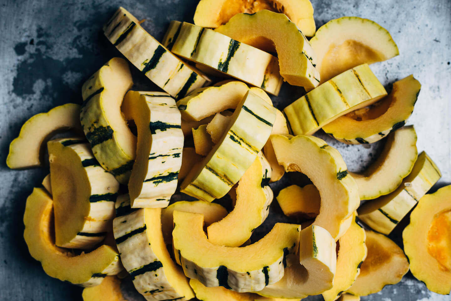 Sliced delicata squash 