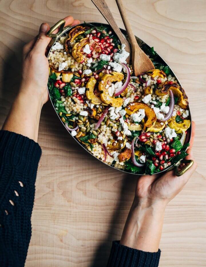 Couscous And Roasted Delicata Squash Salad With Pomegranate Brooklyn Supper