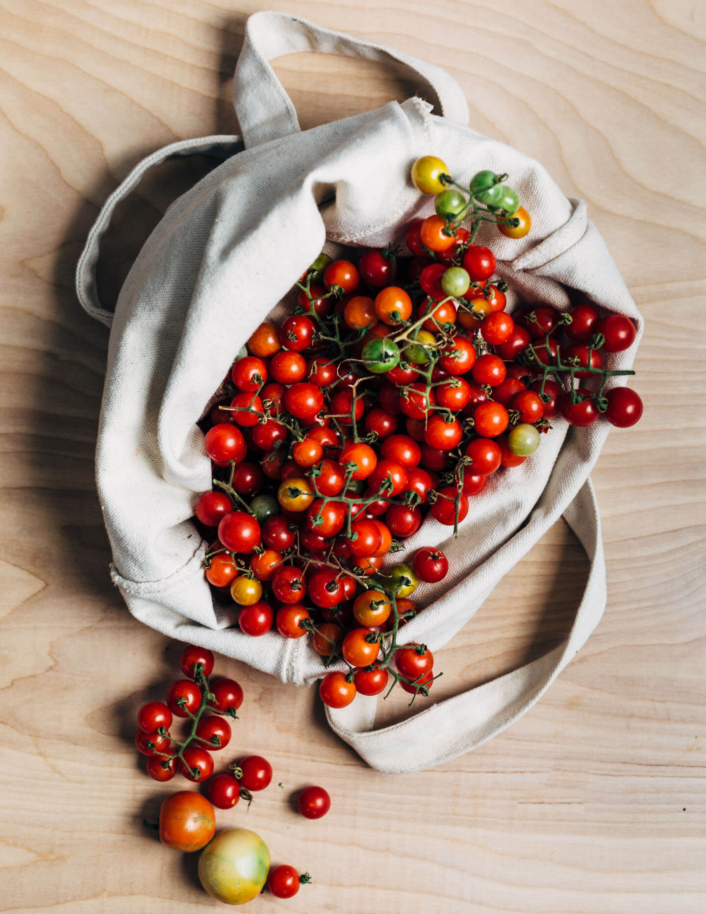 Matt’s wild cherry tomatoes, fresh from the garden. 