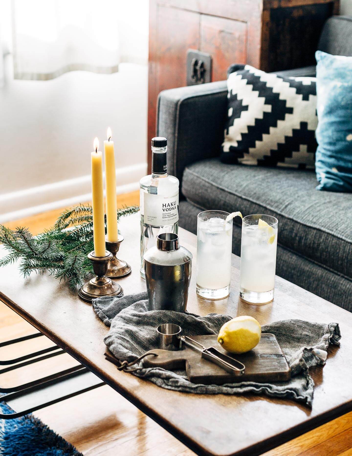 A festive gathering with Midnight Ume vodka and plum wine cocktails. 