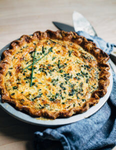 Vegetarian Chive and Cheddar Quiche - Brooklyn Supper