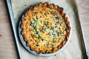 Vegetarian Chive and Cheddar Quiche - Brooklyn Supper