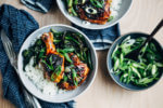 Honey-soy skillet chicken is a simple, versatile weekend dinner option with a quick honey-soy sauce that doubles as a marinade and a smoky glaze.