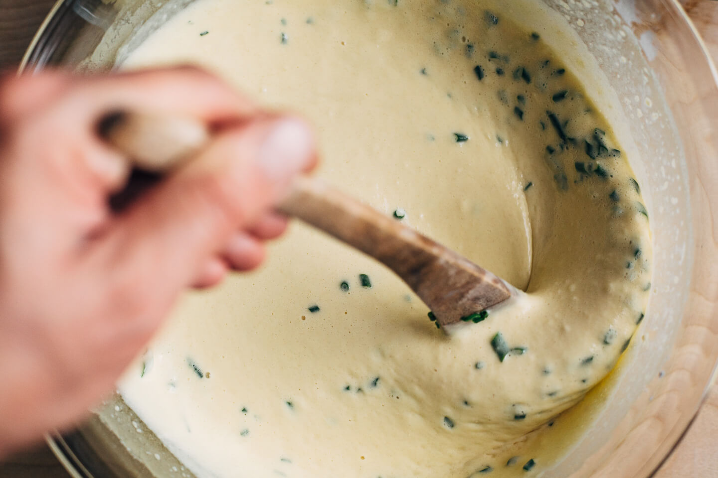 Savory crepe batter made with all-purpose flour. 