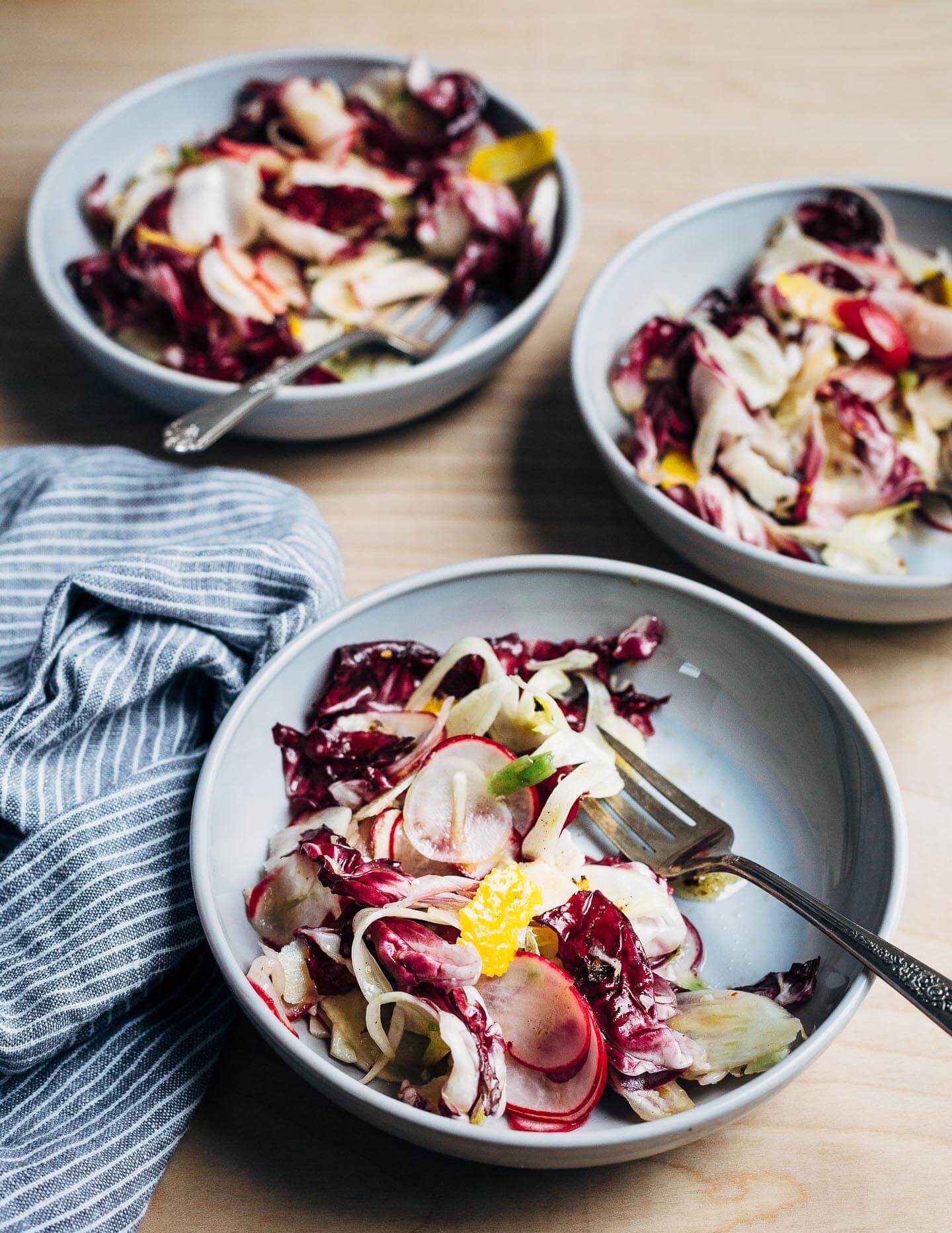 Shaved radish and Parmesan salad. 