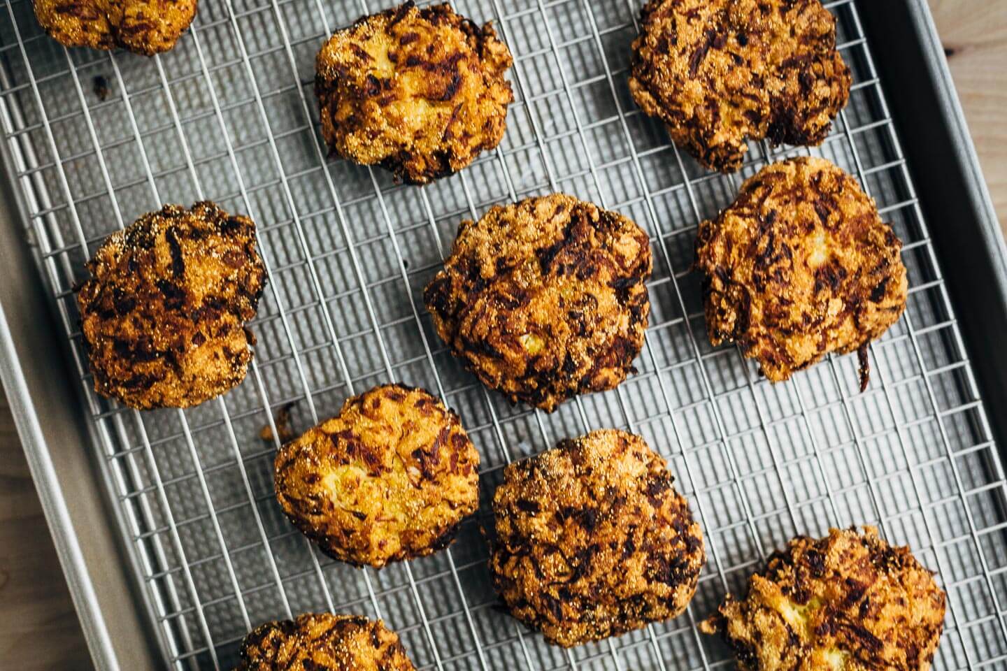 Deep fried turnip fritters. 