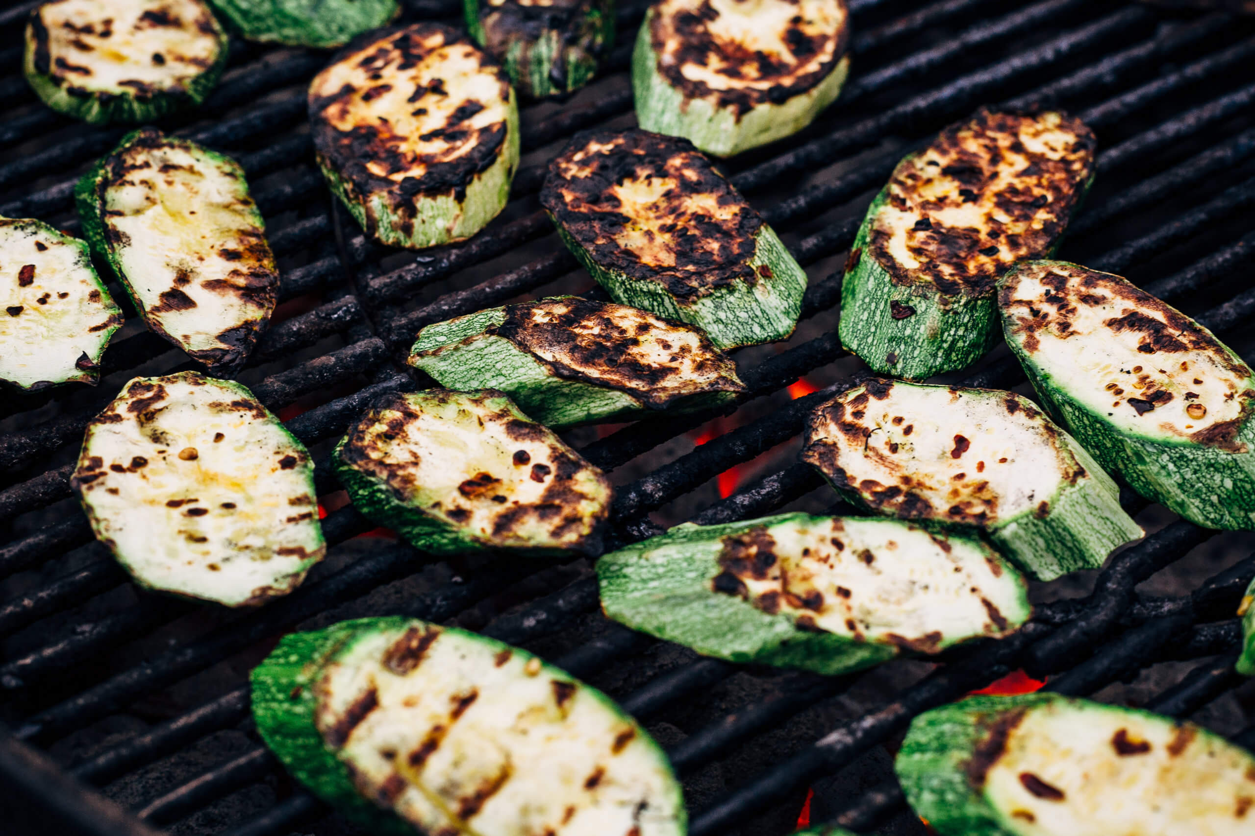 Zucchini on the grill.