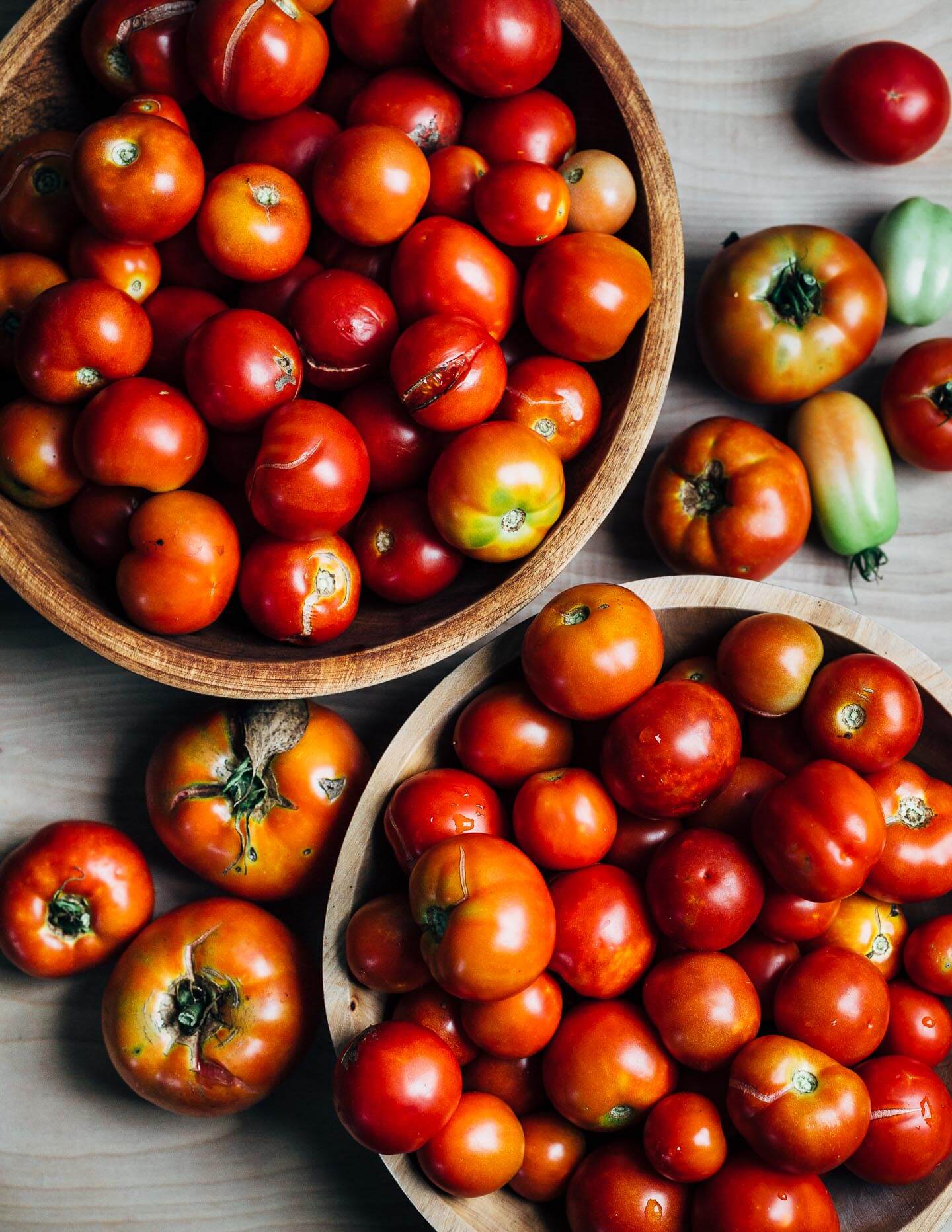 Tomatoes from the garden. 