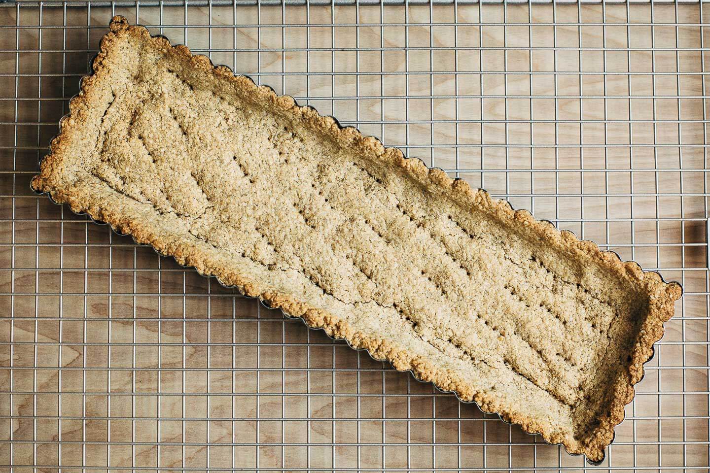 Gluten-free oat crust for sweet potato pie. 