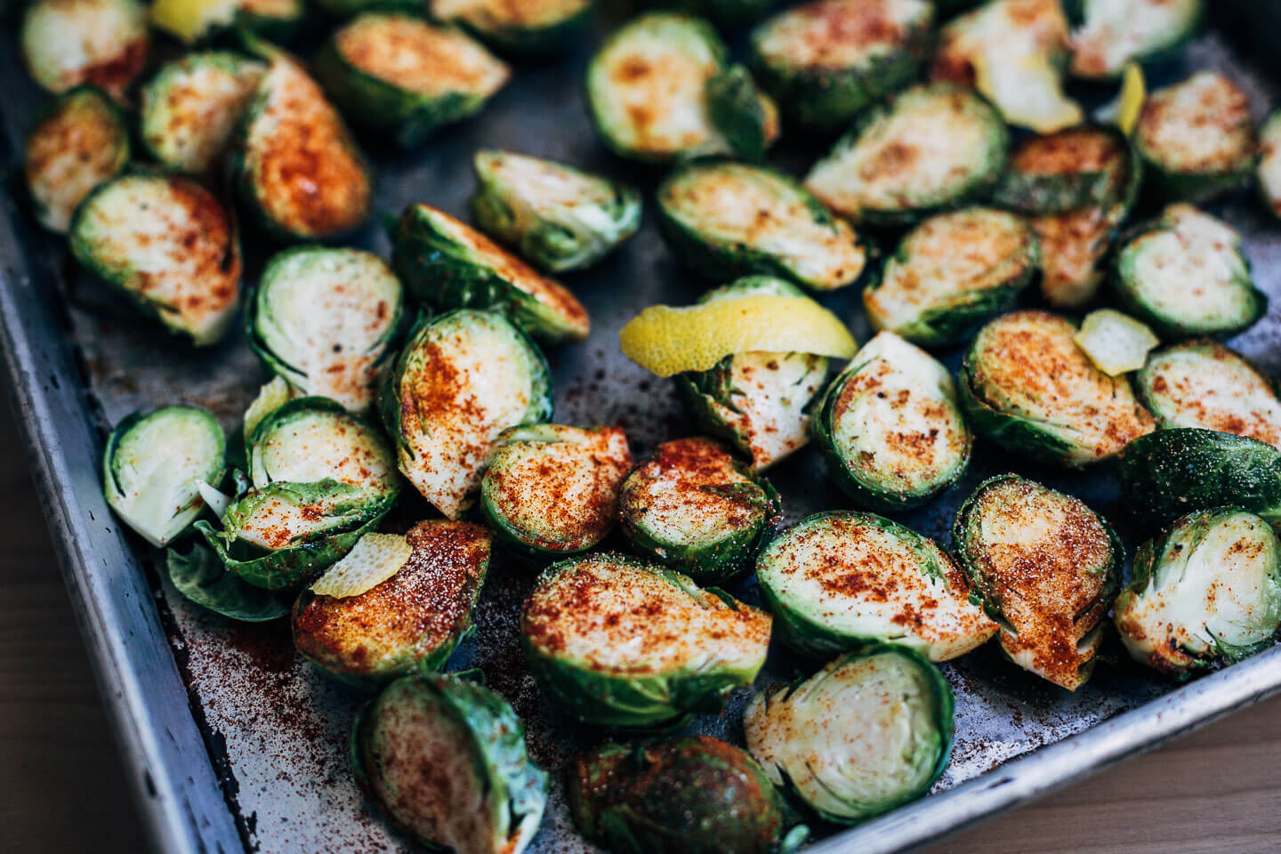 Brussels sprouts with paprika and lemon