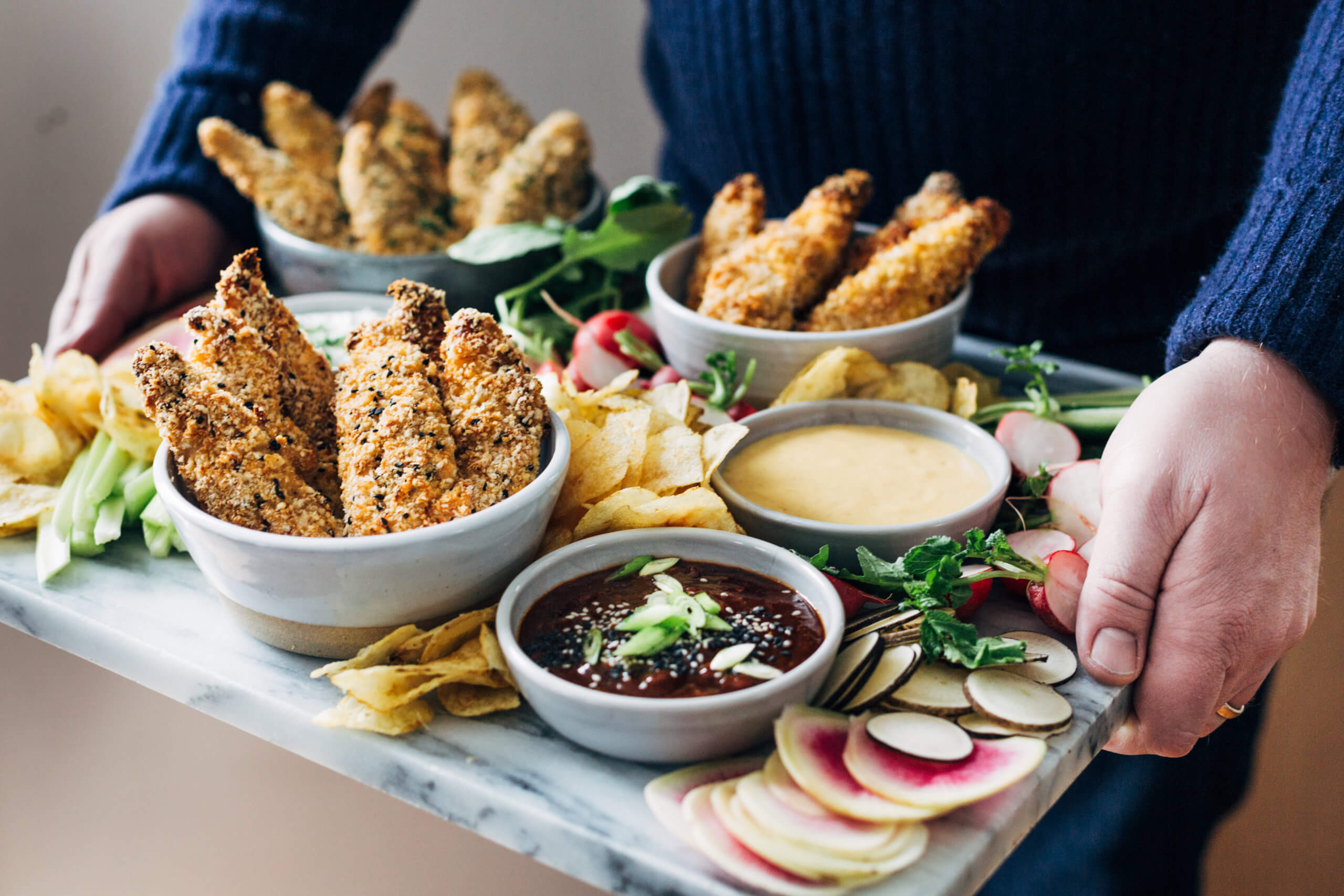 An epic chicken tenders board for the big game or anytime!