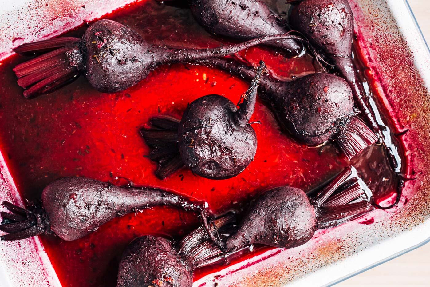 Oven steamed beets