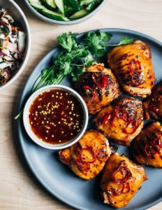 Hot Honey Grilled Chicken Thighs - Brooklyn Supper