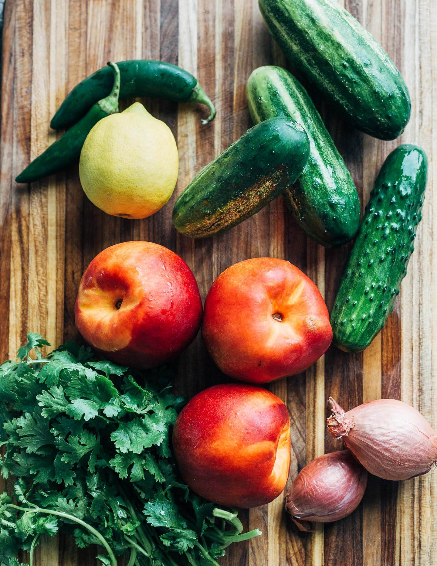 Summer salad ingredients.