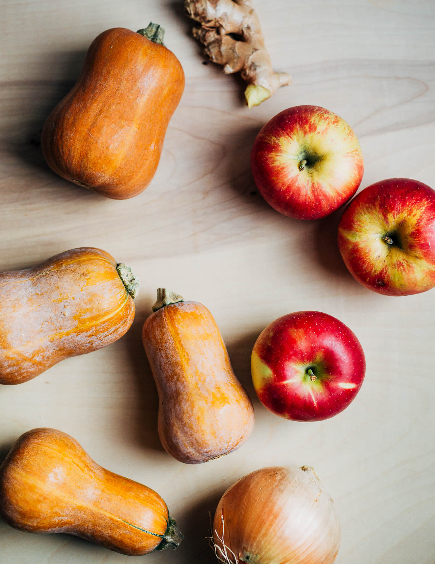 Honeynut squash, apples, and ginger. 