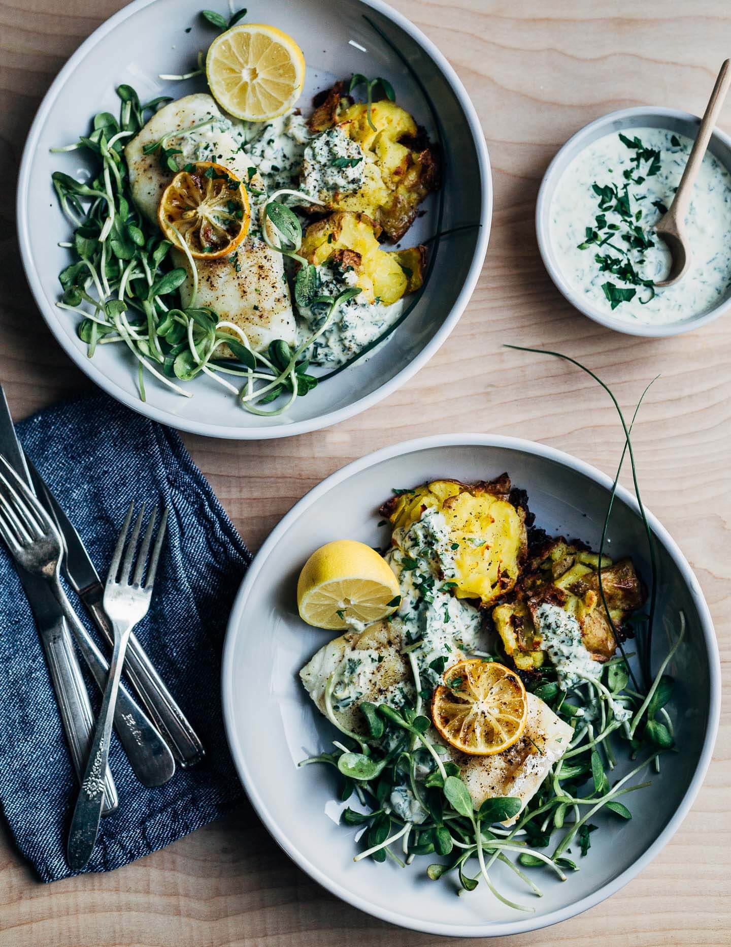 Crispy Smashed Potatoes - Fox and Briar