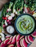 A versatile, wonderfully herbaceous green goddess dip made with creamy Greek yogurt, watercress, herbs, and (optional, but delicious!) anchovies.