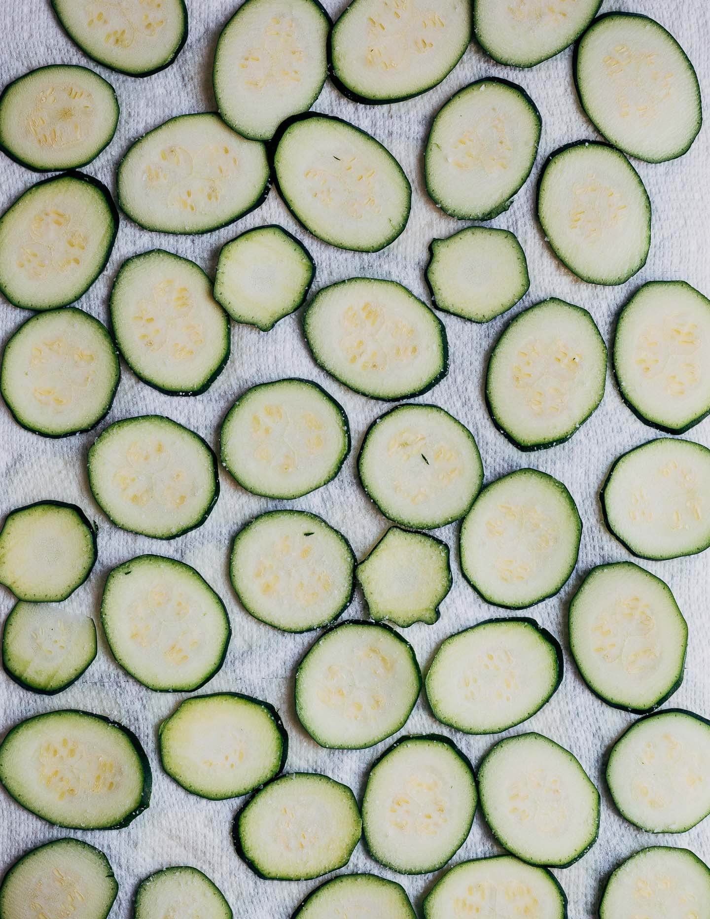 Sliced zucchini