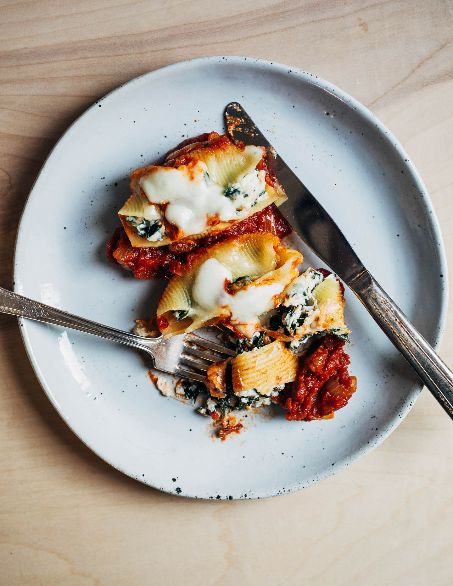 Stuffed Shells with Greens - Brooklyn Supper