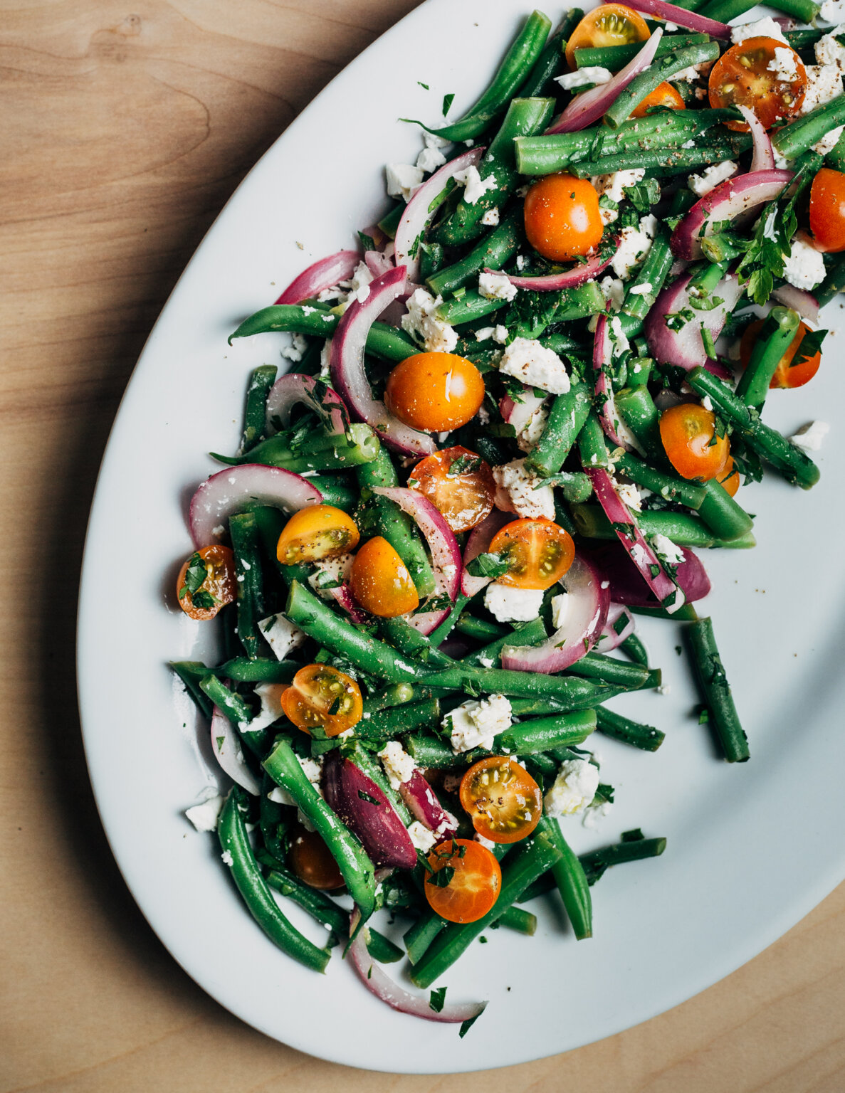 Green Bean Salad with Pickled Red Onions and Feta Brooklyn Supper